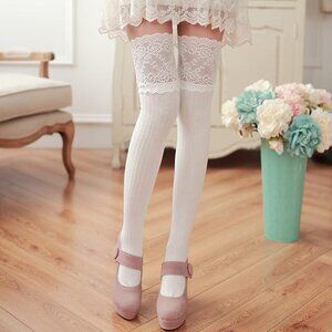 Women Thick Stocking Over Knee Cotton Socks